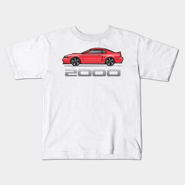 Red 2000 Kids T-Shirt by JRCustoms44